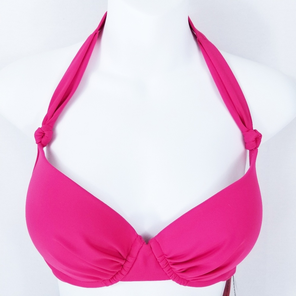 Jantzen Bikini Halter Top Skirt Botton 8 Pink - Picture 3 of 8